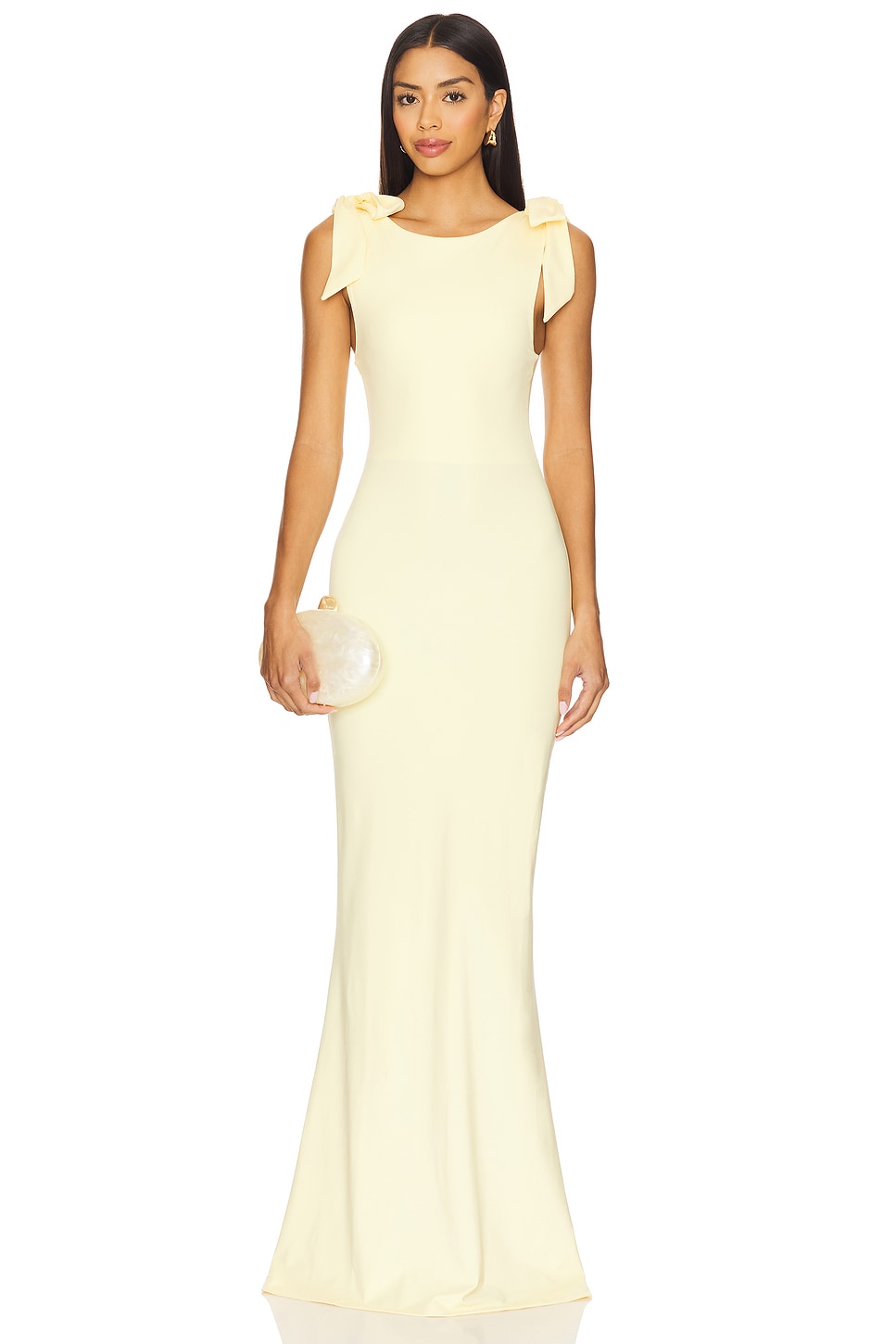 Ow Collection X Revolve Cornelia Bodycon Romantic Butter Yellow Girly Gown Nwt S